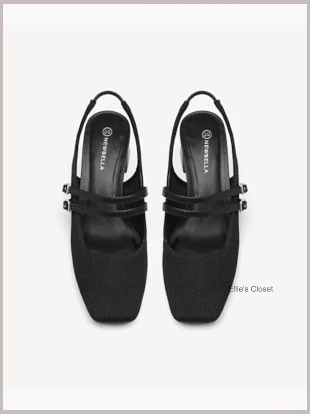 Women's Chunky Heel Mary Jane Pumps - Square Toe Slingback Dress Shoes